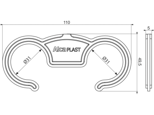 SISTEM DE FIXARE A RACORDURILOR FLEXIBILE ALCAPLAST A7993