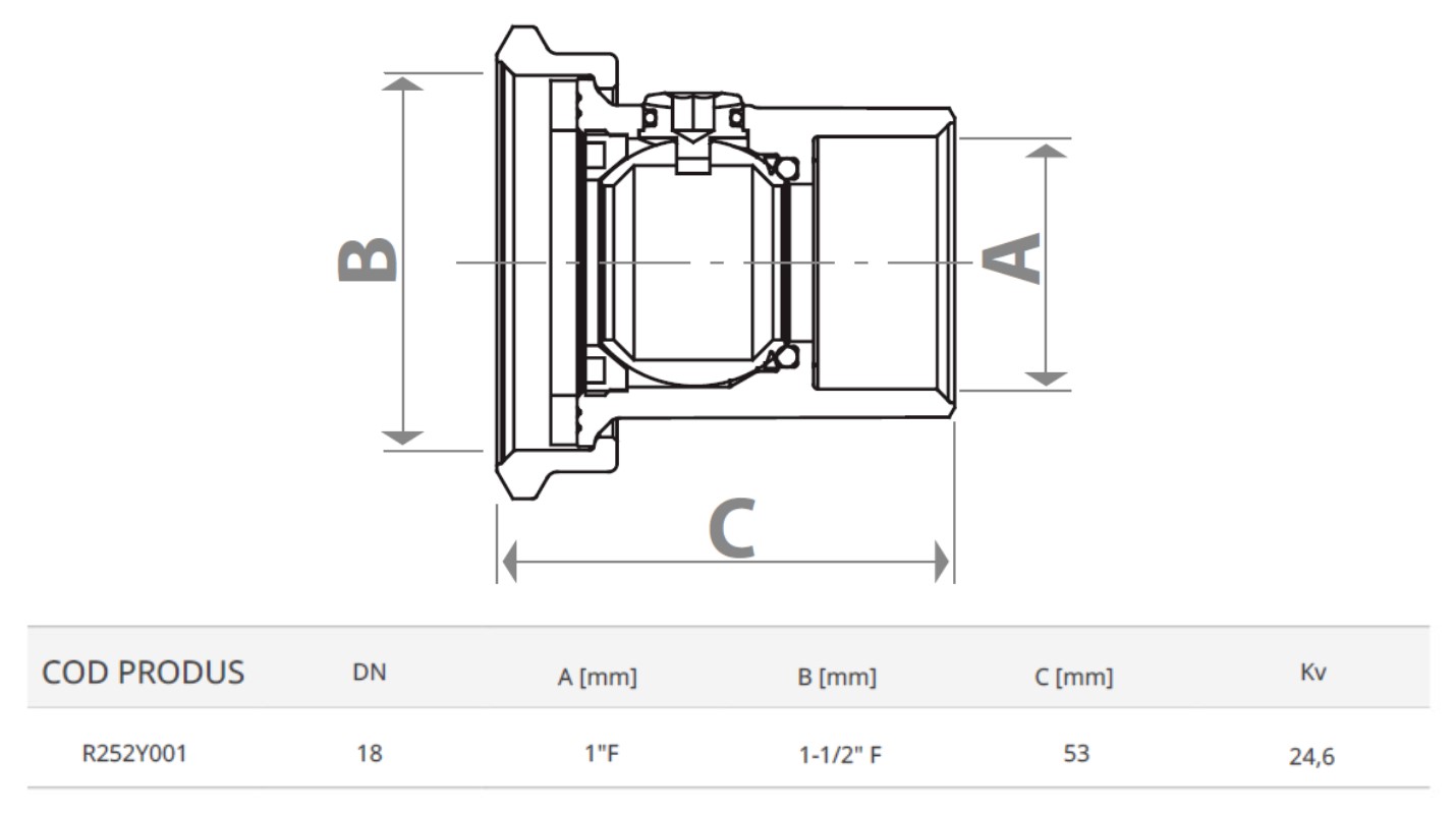 R252Y001 dimensiuni | Instal.ro