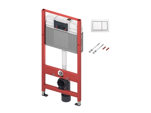 REZERVOR WC CU CADRU TECE BASE H=1120 MM CU CLAPETA DE ACTIONARE ALBA