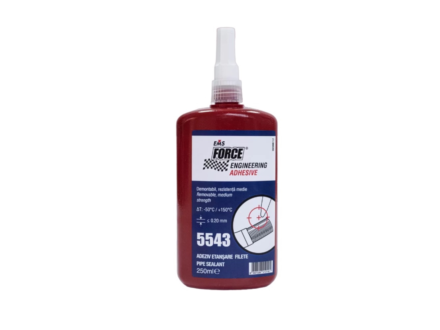ADEZIV ETANSARE FILETE METALICE EMS FORCE 5543 - 250 ML 1
