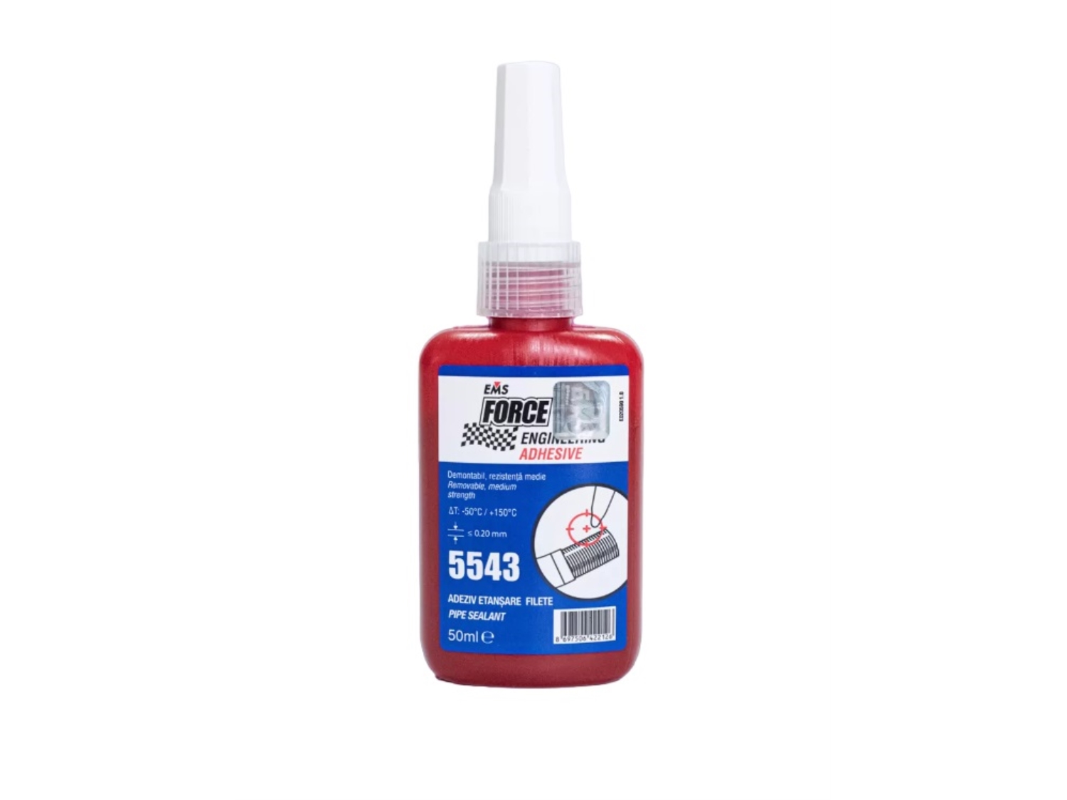 ADEZIV ETANSARE FILETE METALICE EMS FORCE 5543 - 50 ML 1