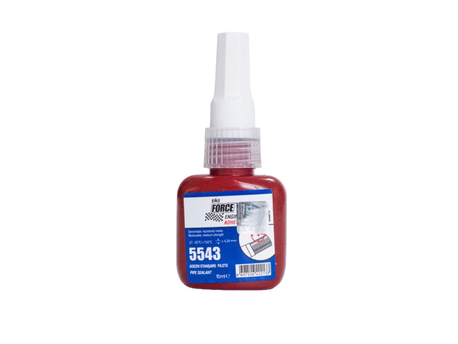 ADEZIV PENTRU ETANSARE FILETE METALICE EMS FORCE 5543 - 15 ML 1