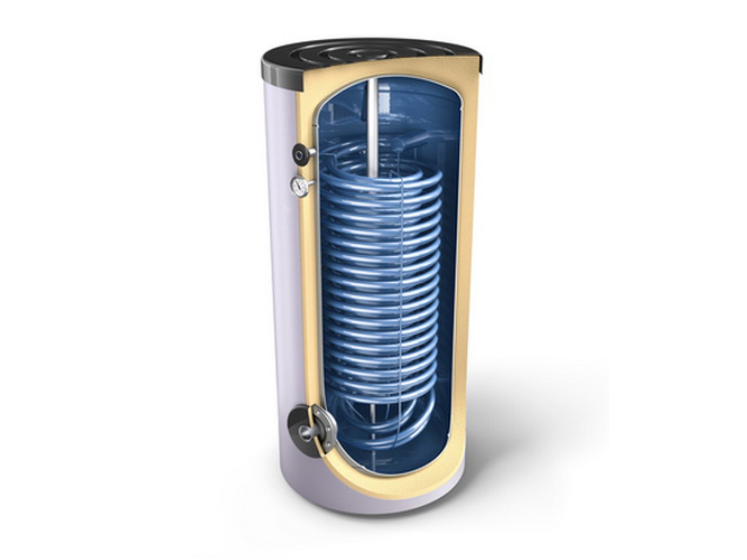 BOILER DE SOL CU O SERPENTINA MARITA TESY EV 2X15 S 200 60 HP - 200 L 1