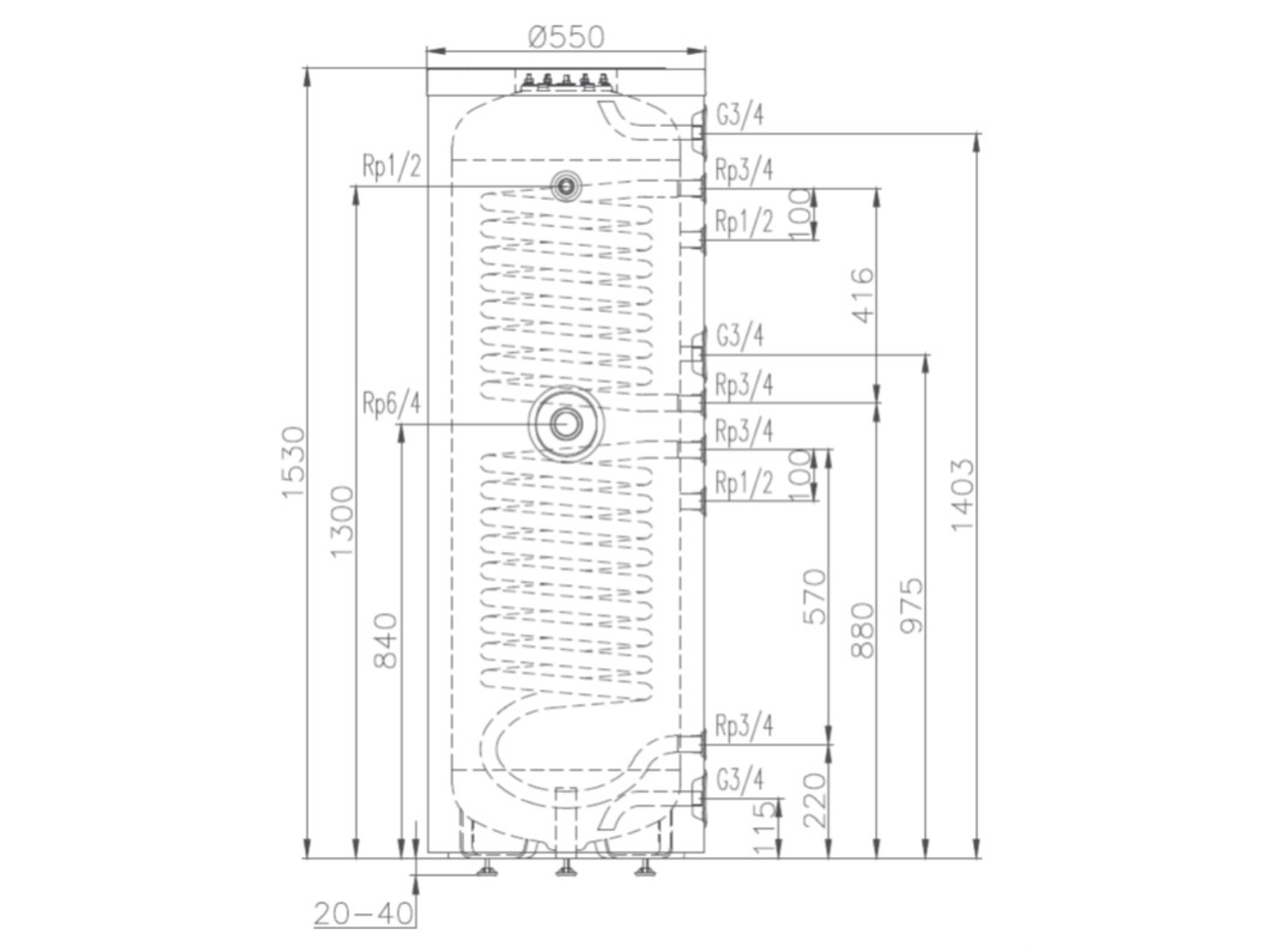 BOILER INDIRECT CU 2 SERPENTINE HAJDU AQUASTIC AQSTAC2 - 200 LITRI 2