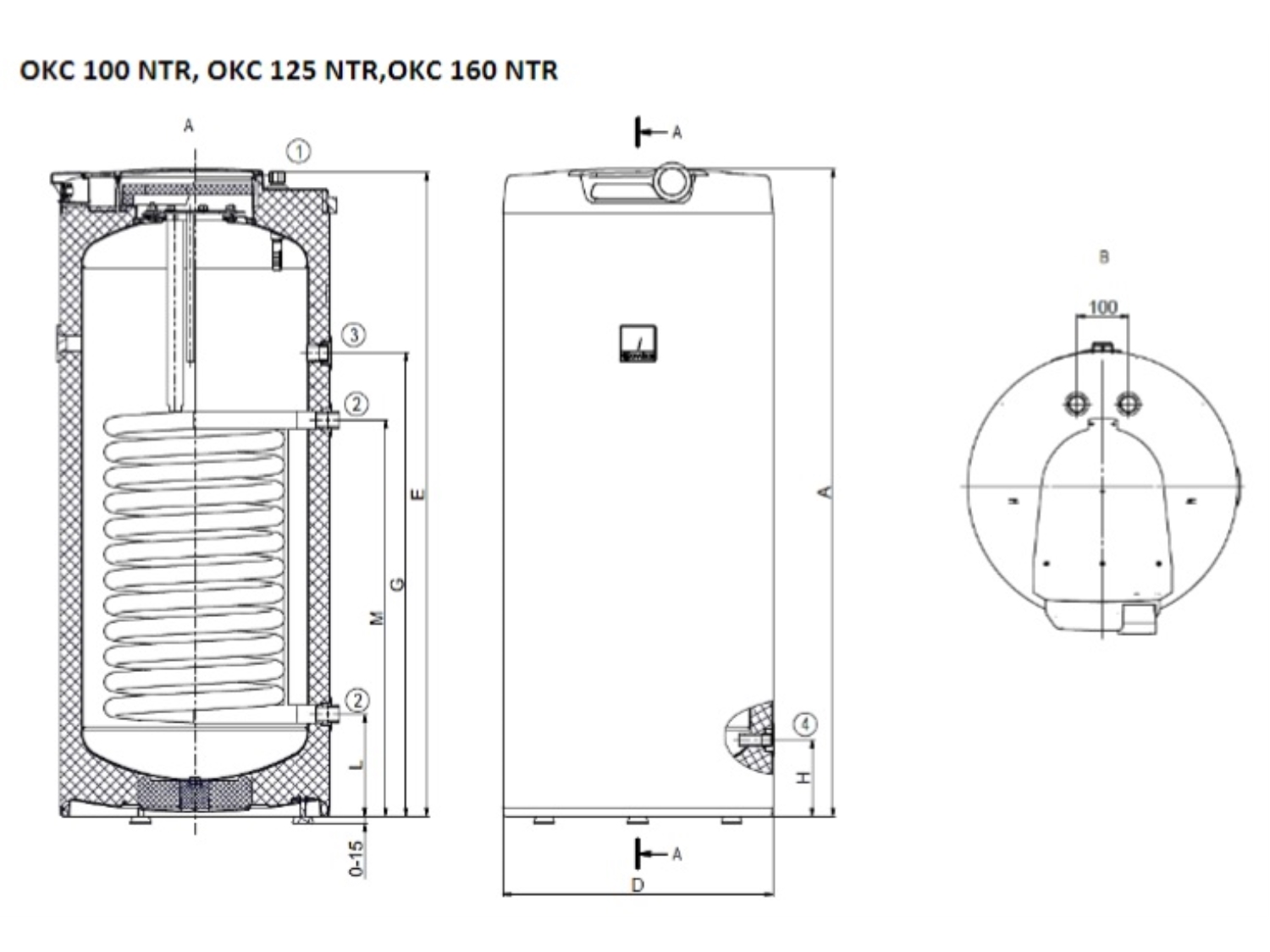 BOILER INDIRECT CU O SERPENTINA DRAZICE OKC 125 NTR 2