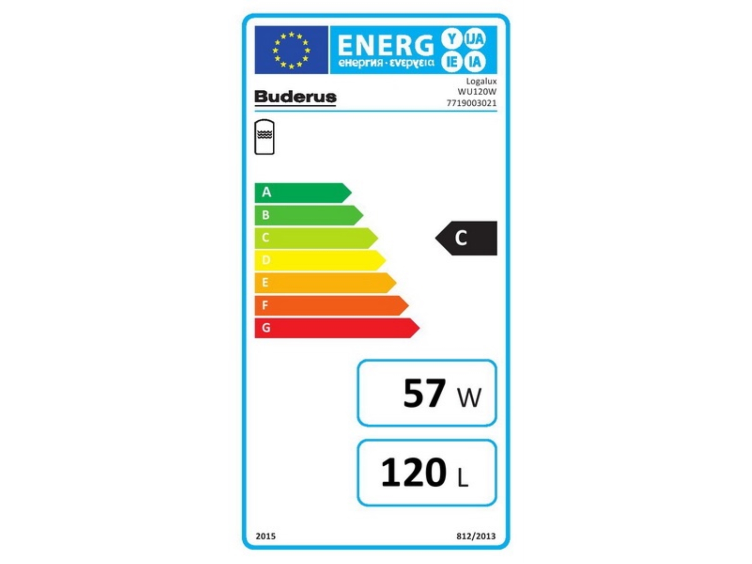 BOILER MONOVALENT PARALELIPIPEDIC VERTICAL ALB BUDERUS LOGALUX WU120 2