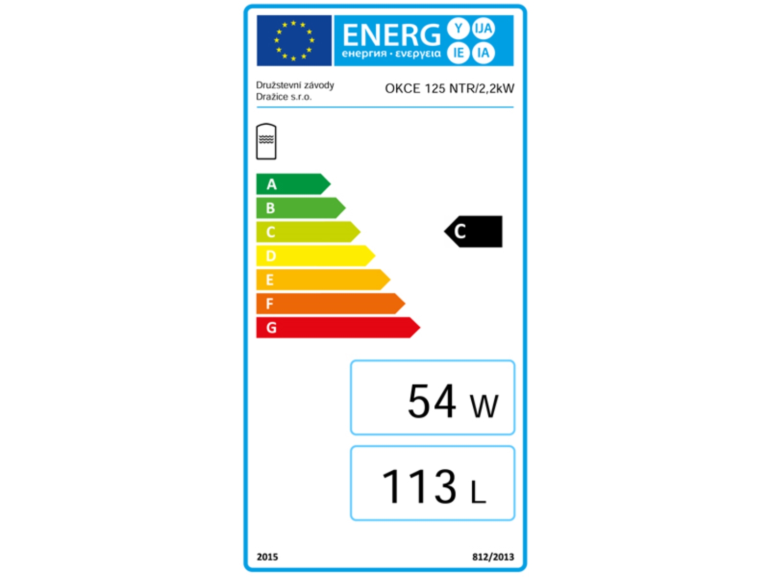 BOILER TERMOELECTRIC DE SOL DRAZICE OKCE 125 NTR / 2.2 KW 2
