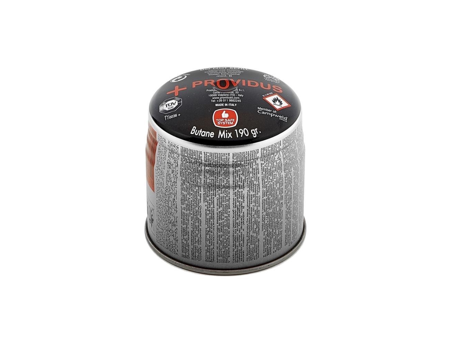 BUTELIE GAZ STANDARD DE 190 GR TOP SAFE SYSTEM 1