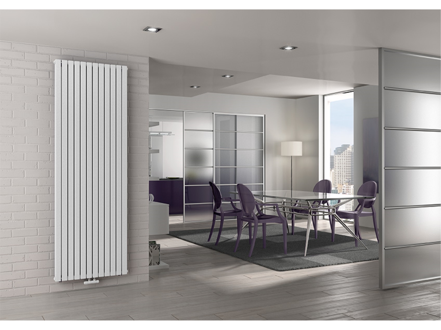 CALORIFER DECORATIV IRSAP PIANO 2 VERTICAL H=1520 MM