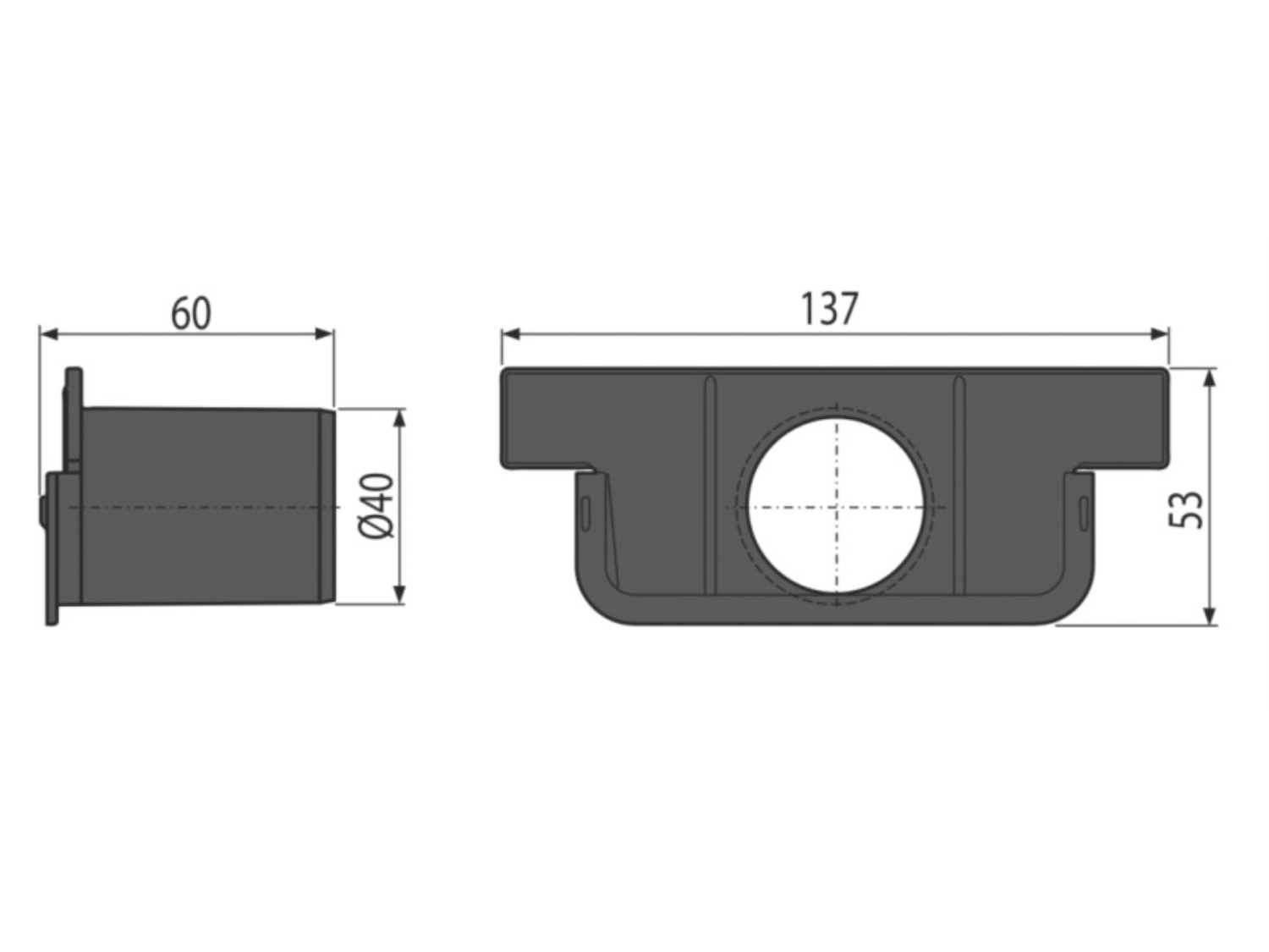 CAPAC PENTRU INTRARE DN 40 RIGOLA LOW AVZ112 2