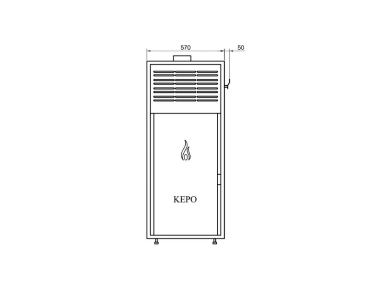 CAZAN COMPACT PE PELETI MANUAL CLEAN KEPO 35 KW 2