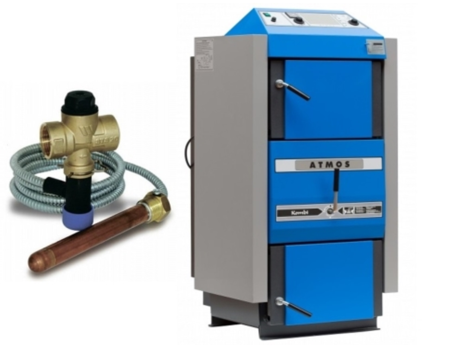 CAZAN PE LEMN SI CARBUNE CU GAZEIFICARE ATMOS C 32 ST - 32 KW 1