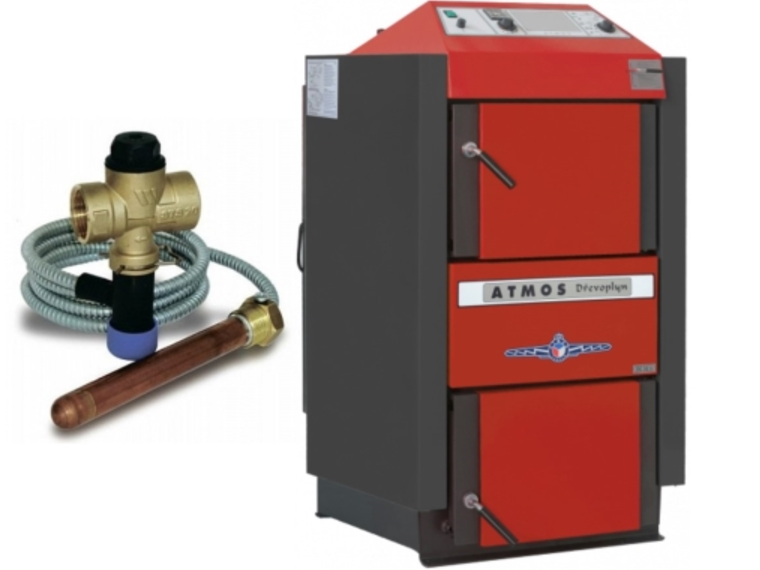 CAZAN PE LEMNE CU GAZEIFICARE ATMOS DC 40SX- 40 KW 1