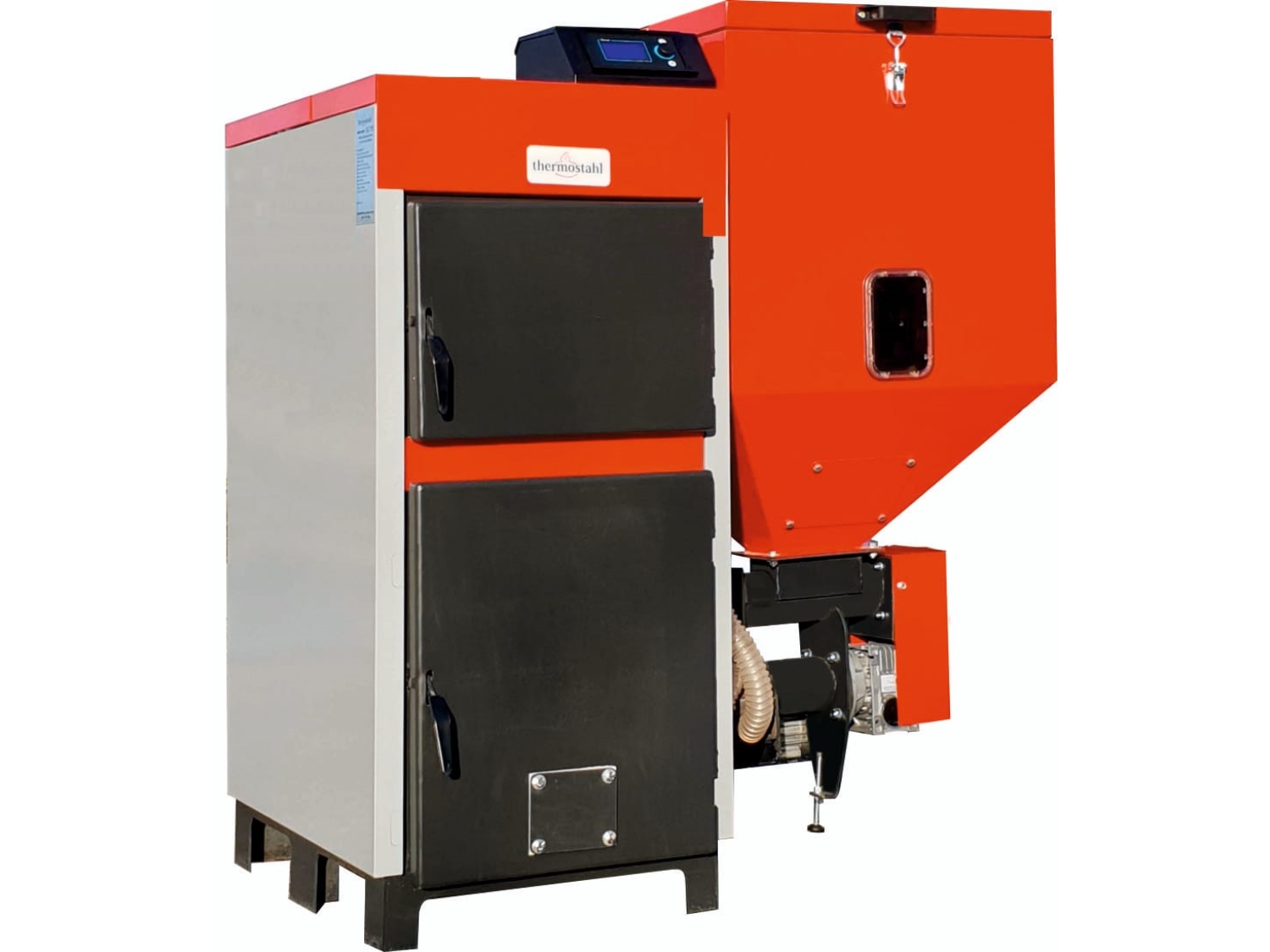 CAZAN PE PELETI-BIOMASA CU APRINDERE AUTOMATA ECO BIO RES 40 KW 1