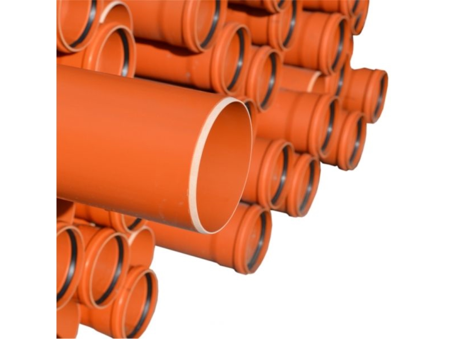 CONDUCTA PVC MULTISTRAT CU MUFA SI GARNITURA - SN4 D125 MM - 1 M 2