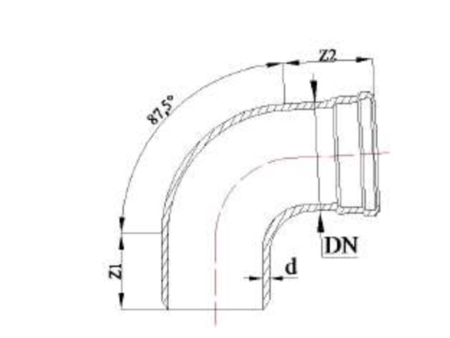 COT PVC CANALIZARE EXTERIOARA LA 87° D=315 2