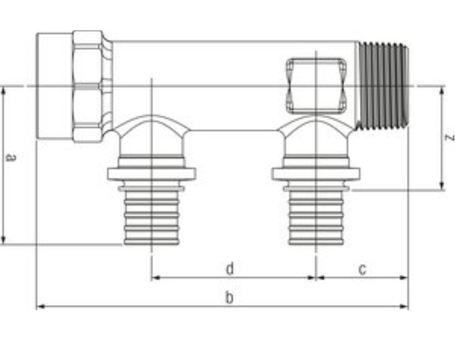 DISTRIBUITOR CU MANSON ALUNECATOR REHAU RAUTITAN D16 X 3/4 - 2 CAI 2