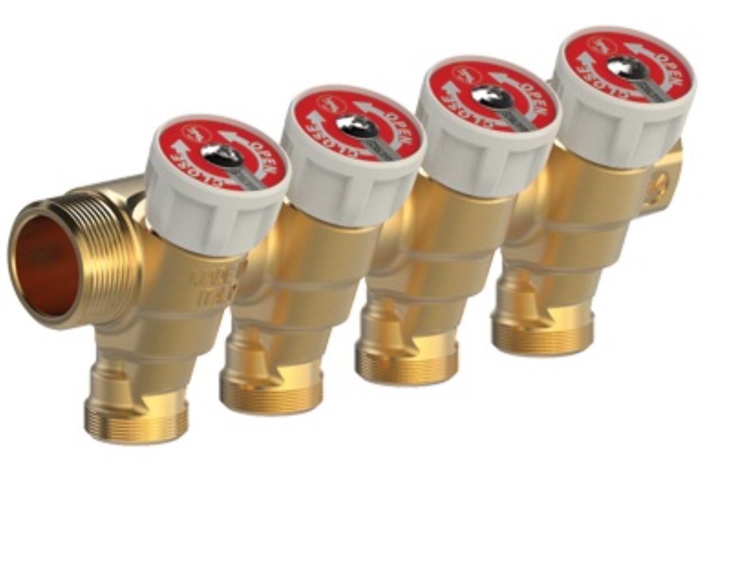 DISTRIBUITOR CU ROBINET 3/4" - 1/2" - 2 CIRCUITE - GIACOMINI R585CY062 1