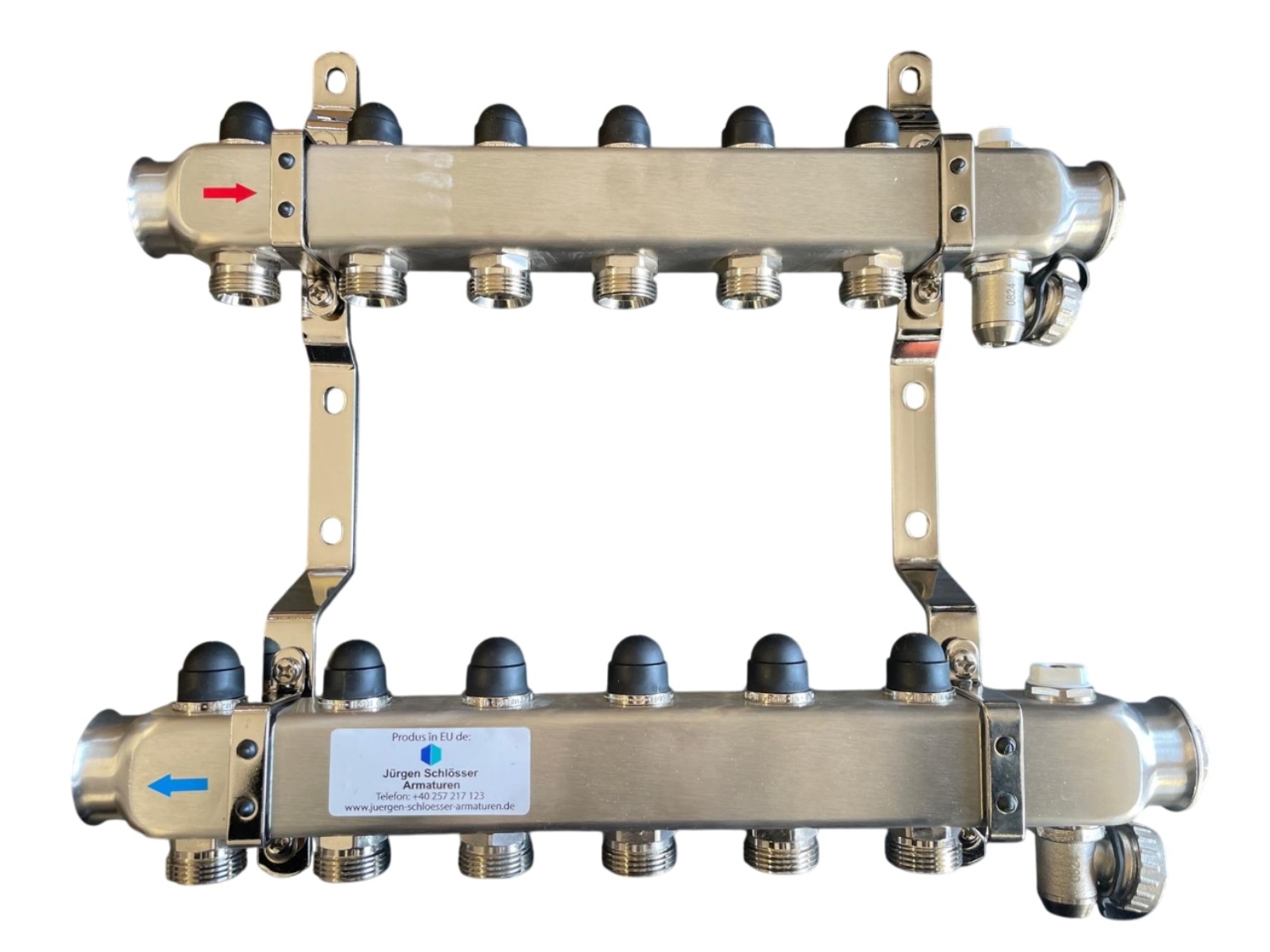 DISTRIBUITOR DIN INOX PENTRU RADIATOARE JURGEN SCHLOSSER - 6 CIRCUITE 2
