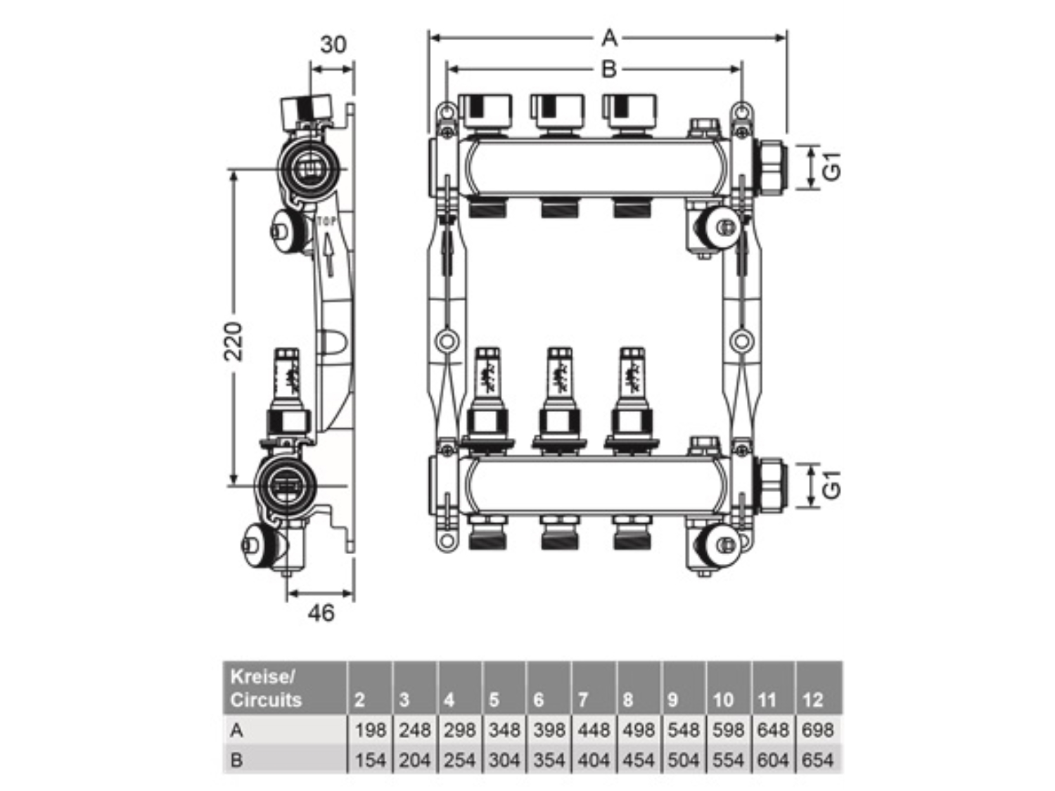 DISTRIBUITOR INOX CU DEBITMETRE TECEFLOOR SLQ 3/4 X1 - 3 CAI 2