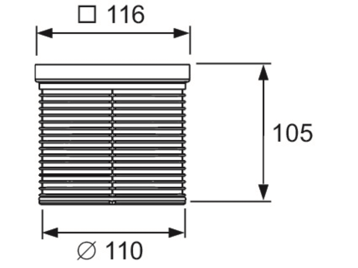 EXTENSIE INALTATOR SIFON DIN PLASTIC TECEDRAINPOINT S 2