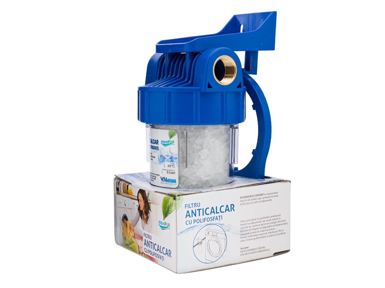 FILTRU AQUAPUR ANTICALCAR 5' D - 3/4' CU POLIFOSFATI 2
