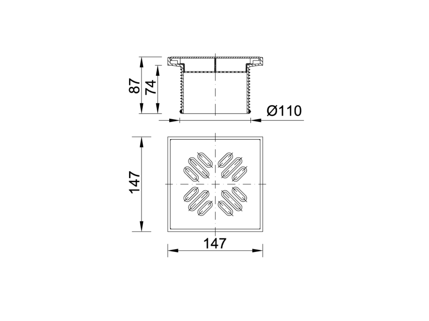 INALTATOR CU GRILAJ DIN OTEL INOXIDABIL 150 X 150 MM - STY-505 2