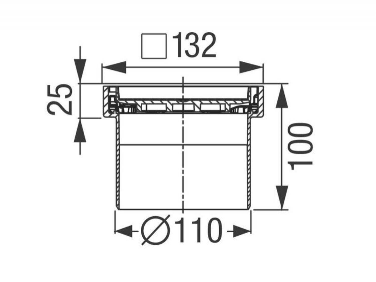 INALTATOR KESSEL RAMA PLASTIC (CAPAC PLACABIL CU GRESIE) 110 MM 2