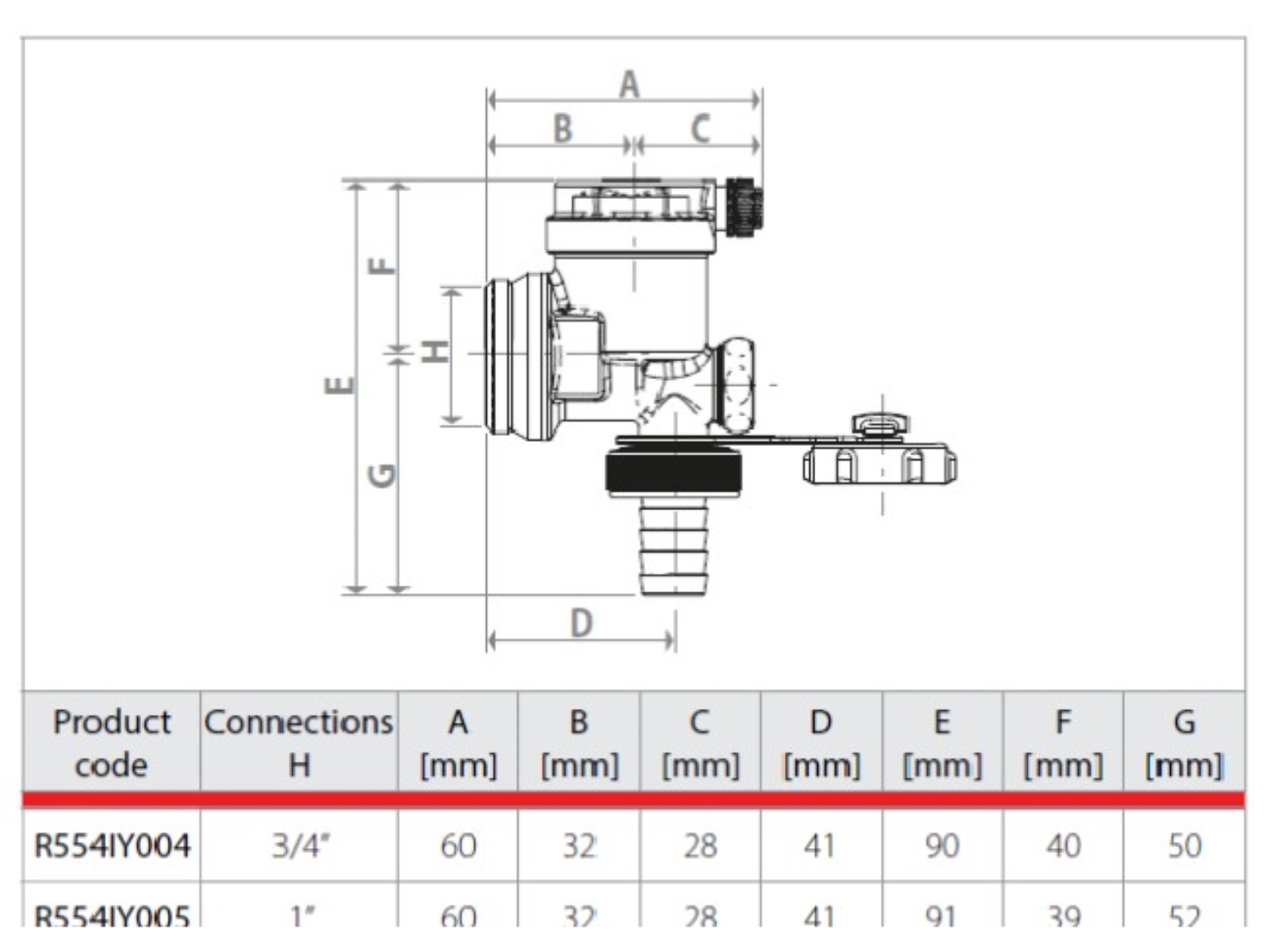 MODUL TERMINAL PENTRU DISTRIBUITOR R554I - 3/4'' 2