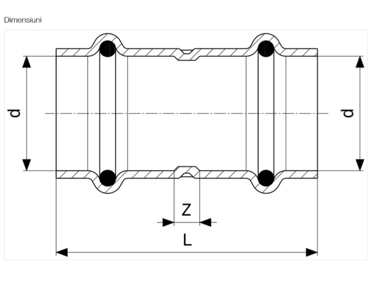 MUFA CUPRU SERTIZARE VIEGA PROFIPRESS INTERIOR - INTERIOR D 28 2