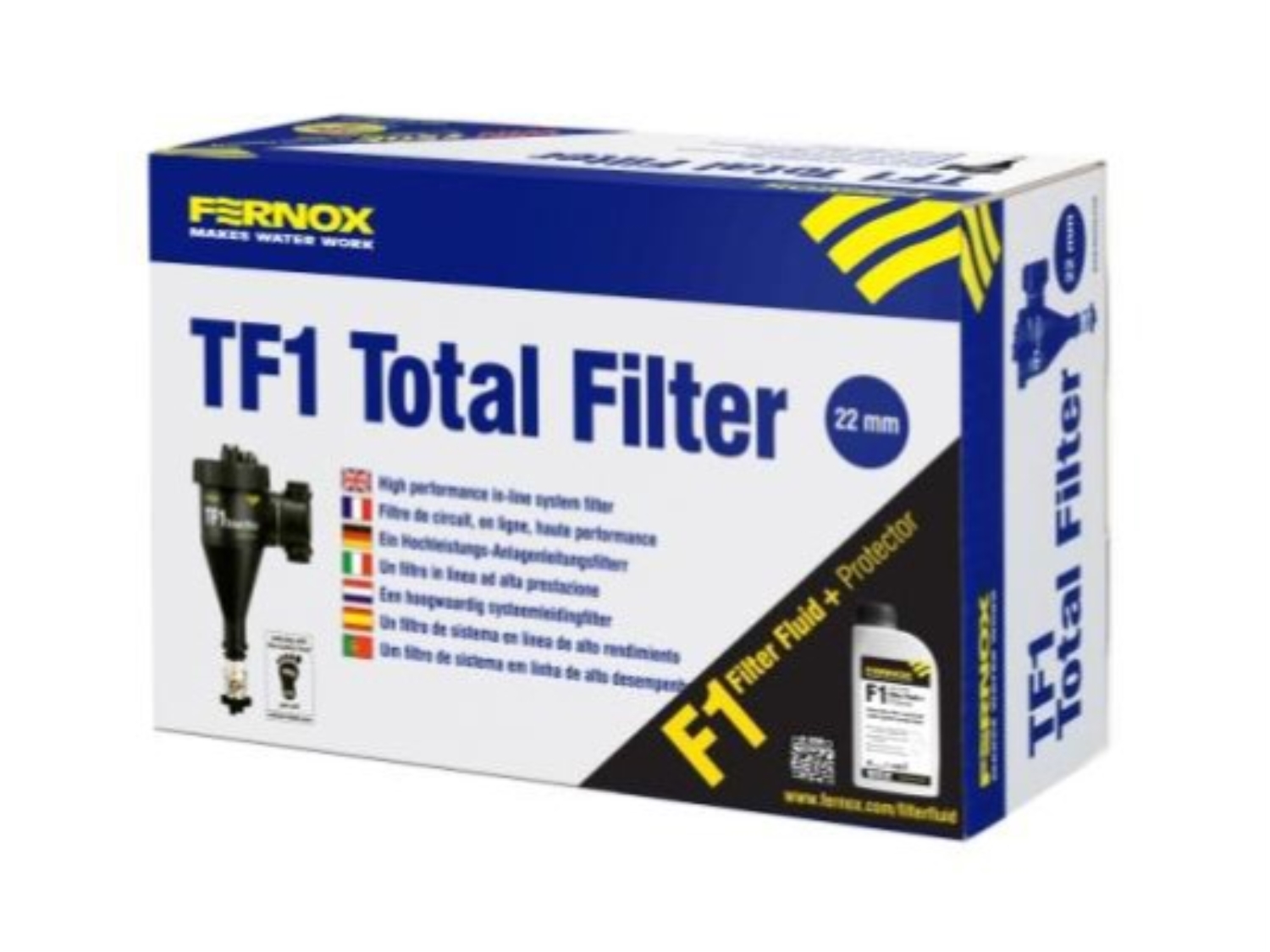 PACHET FILTRU ANTIMAGNETITA FERNOX TF1 TOTAL FILTER CU ROBINETI DE 3/4 SI FLUID PROTECTOR 500 ML 2