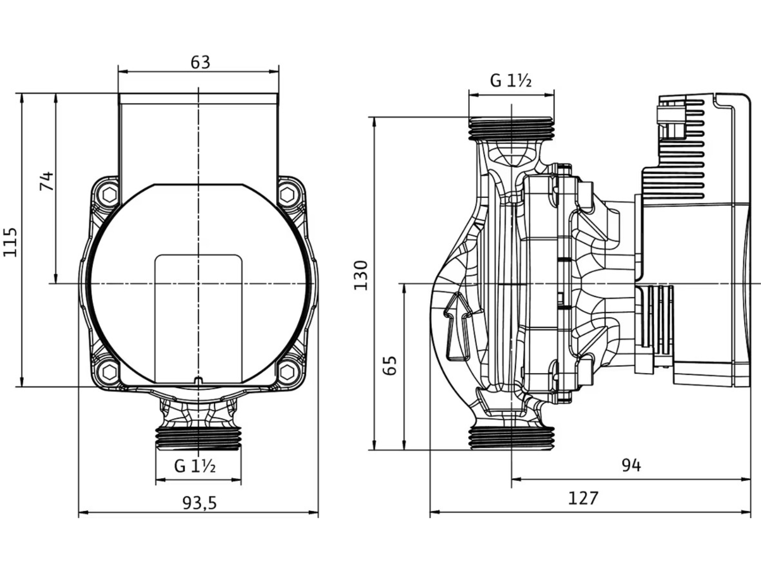 POMPA DE CIRCULATIE WILO PARA 25/7 - 50/SC - 130 MM 2
