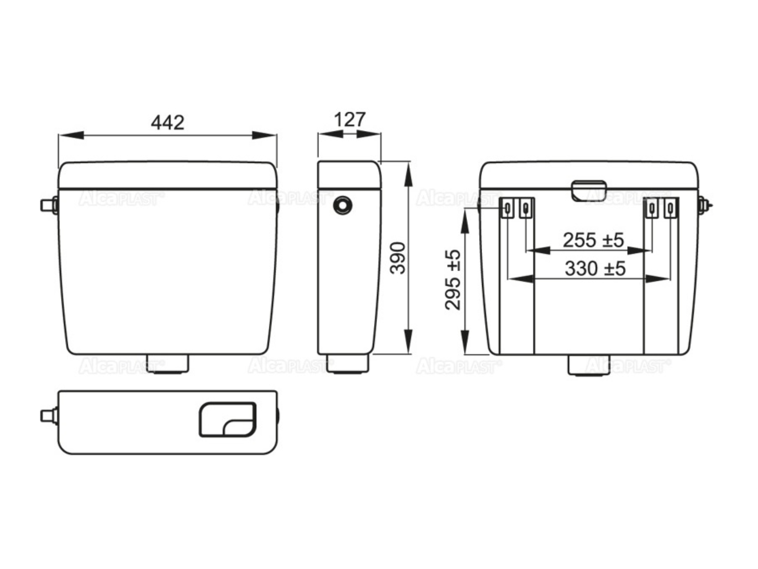 PENTRU INSTALARE PE PERETE - ALCA UNI DUAL - A93-1/2 1