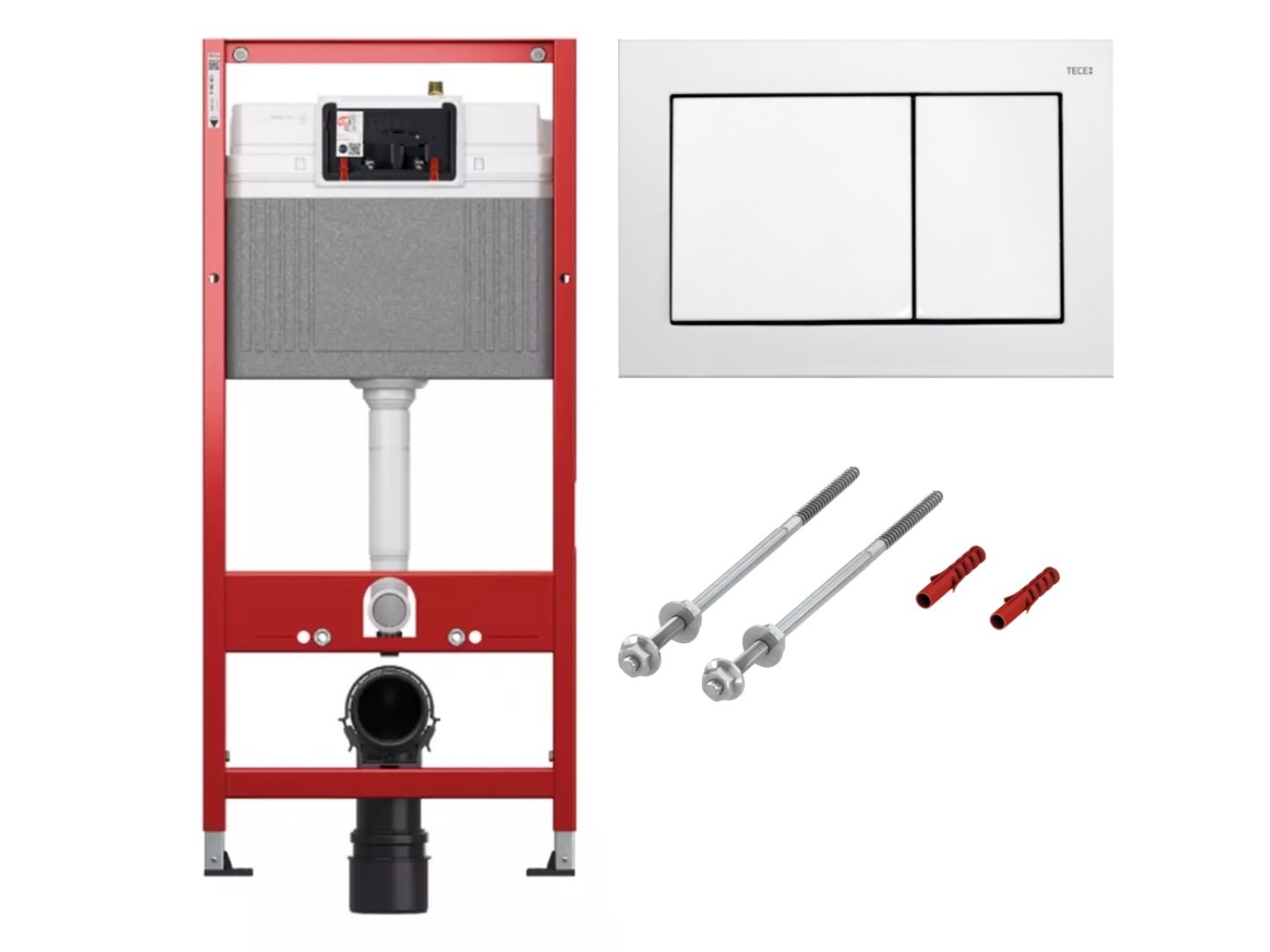 REZERVOR WC CU CADRU TECE BASE H=1120 MM CU CLAPETA DE ACTIONARE ALBA 1