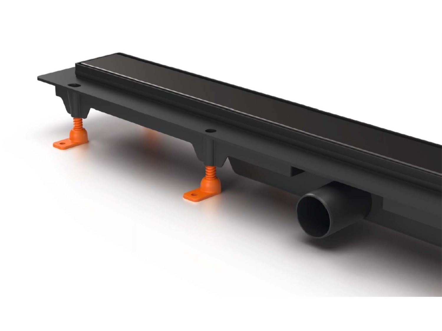 RIGOLA DE DUS KLASIC/FLOOR GRATAR OTEL INOXIDABIL - NEGRU MAT - 650 MM 2