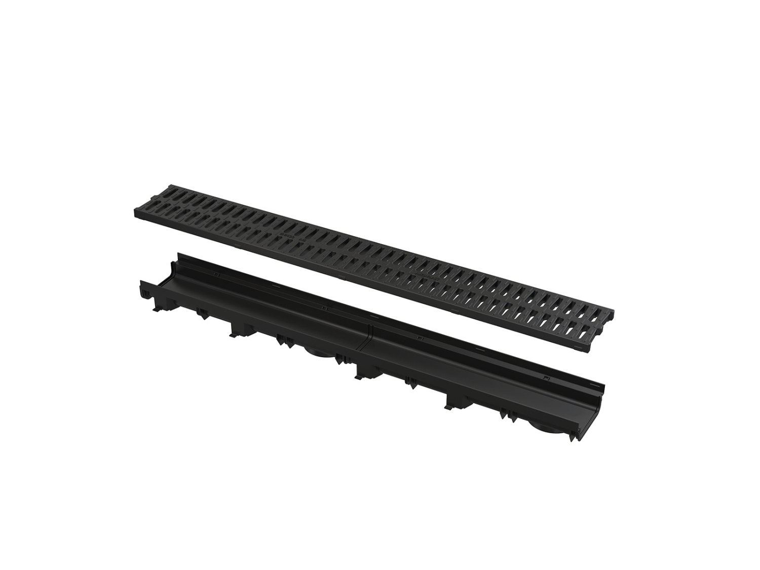 RIGOLA DE EXTERIOR DE 60 MM CU RAMA DIN PLASTIC SI GRATAR DIN PLASTIC