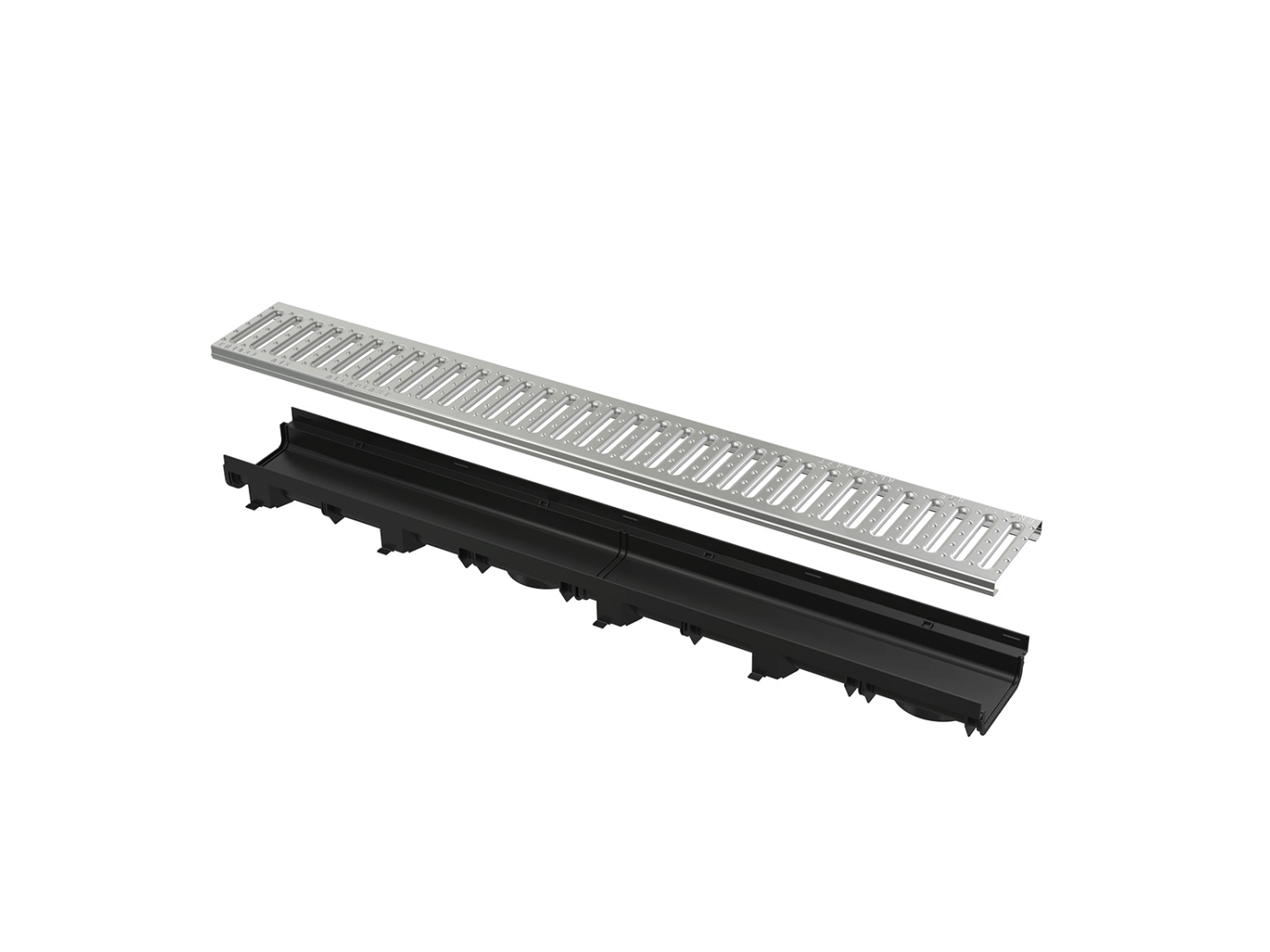 RIGOLA DE EXTERIOR DE 60 MM CU RAMA DIN PLASTIC SI GRATAR PROFIL „C“ GALVANIZAT