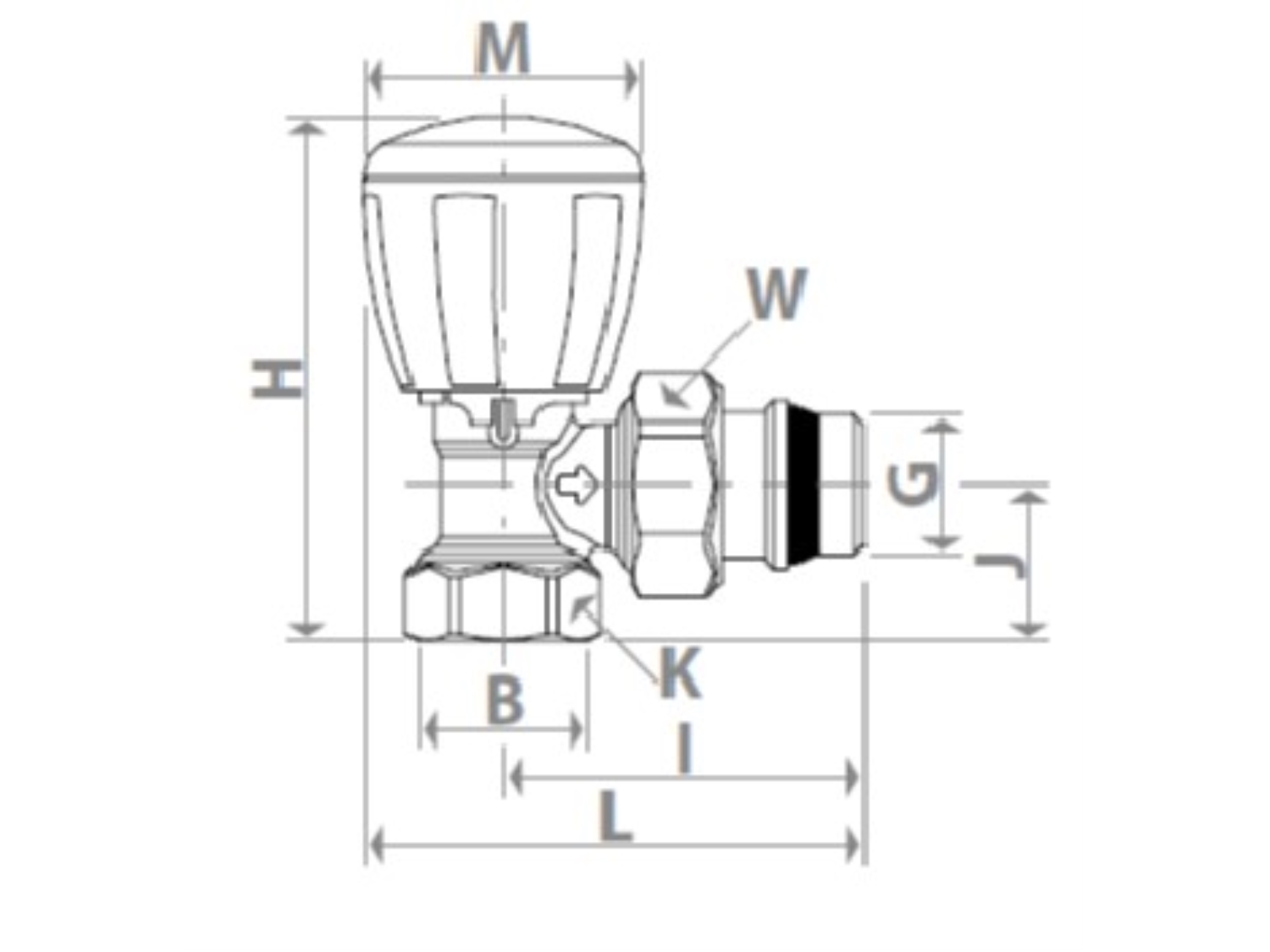 ROBINET RADIATOR TUR TERMOSTATABIL GIACOMINI 1 2