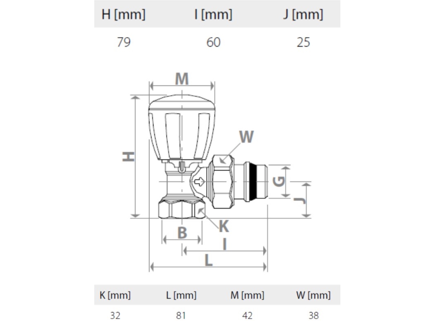 ROBINET RADIATOR TUR TERMOSTATABIL GIACOMINI 1/2 2