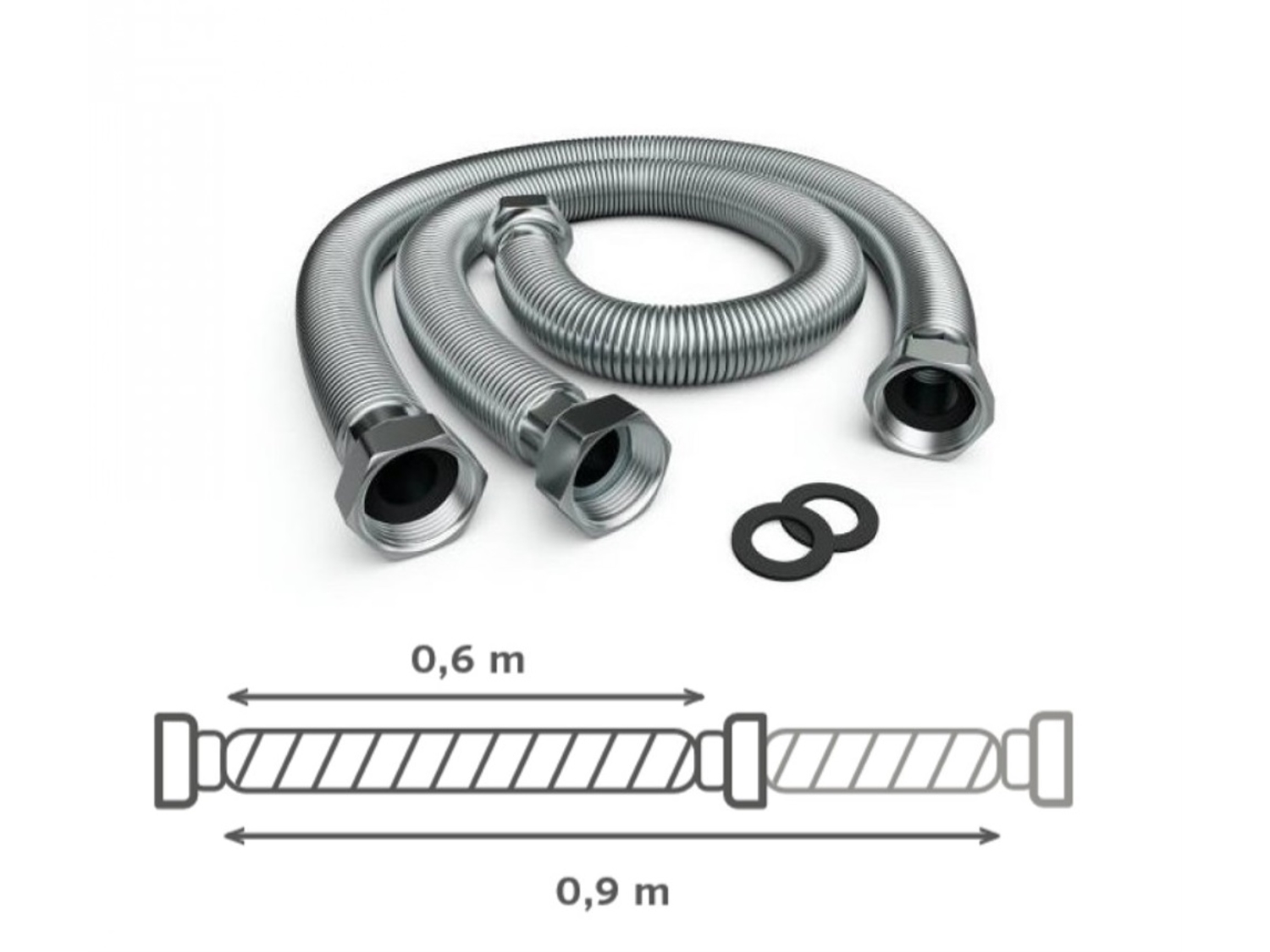 SET 2 RACORDURI FLEXIBILE PENTRU RACORDAREA AEROTERMELOR VOLCANO 2