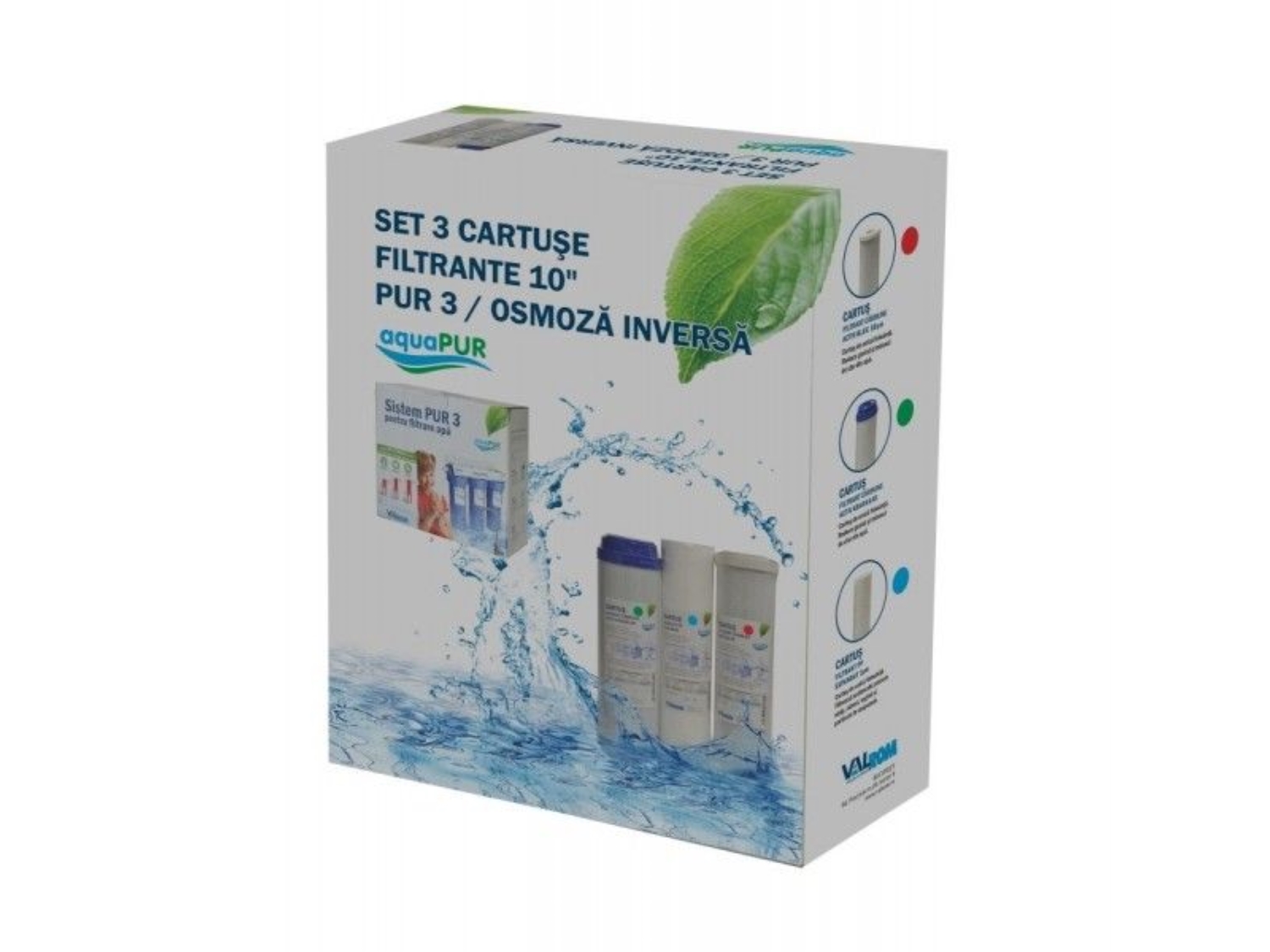 SET 3 CARTUSE FILTRANTE 10 PENTRU SISTEMUL DE FILTRARE PUR 3 1
