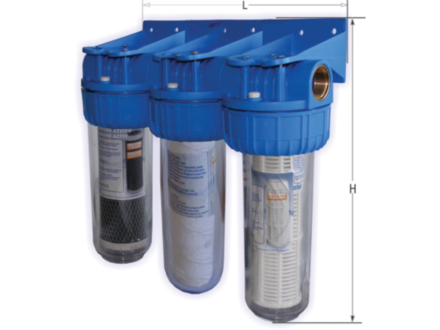 SET 3 FILTRE APA (CU CARTUSE FILTRANTE) 10' - RACORD 1'' 2