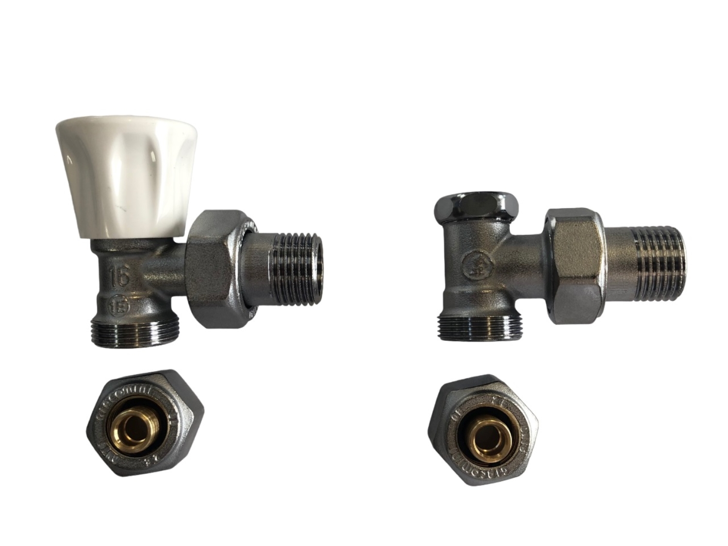 SET ROBINETI RADIATOR TUR-RETUR 1/2 X 16 (CU ADAPTORI PEX DN16) 2