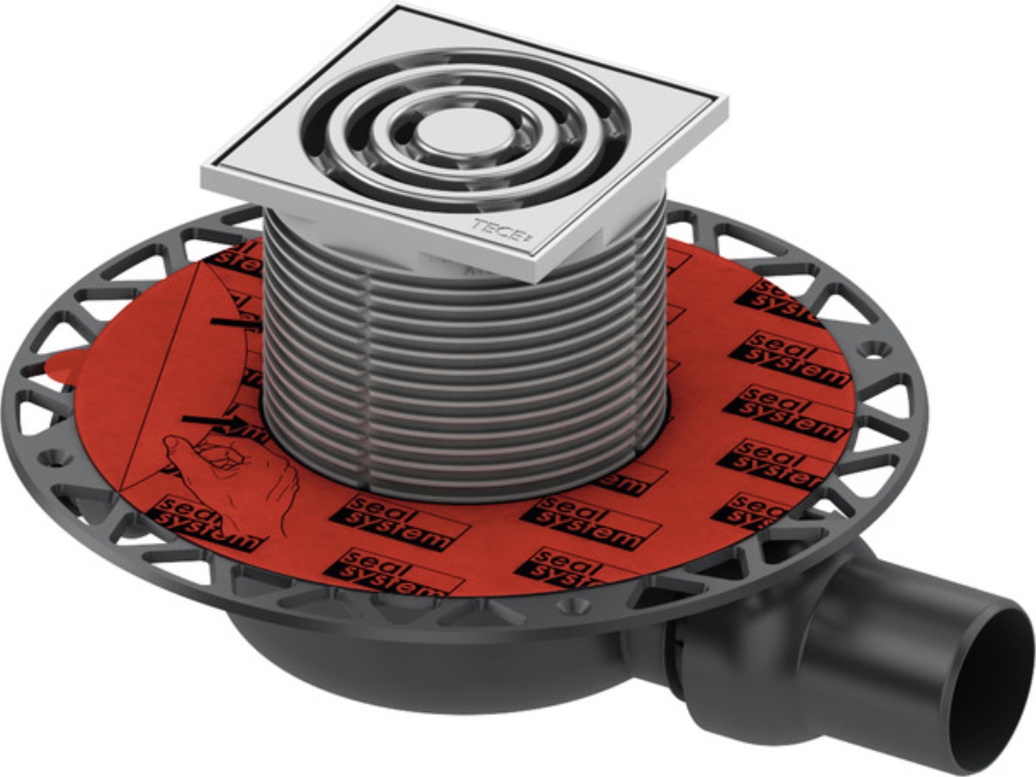 SET SIFON DE PARDOSEALA TECEDRAINPOINT S 110 ORIZONTAL