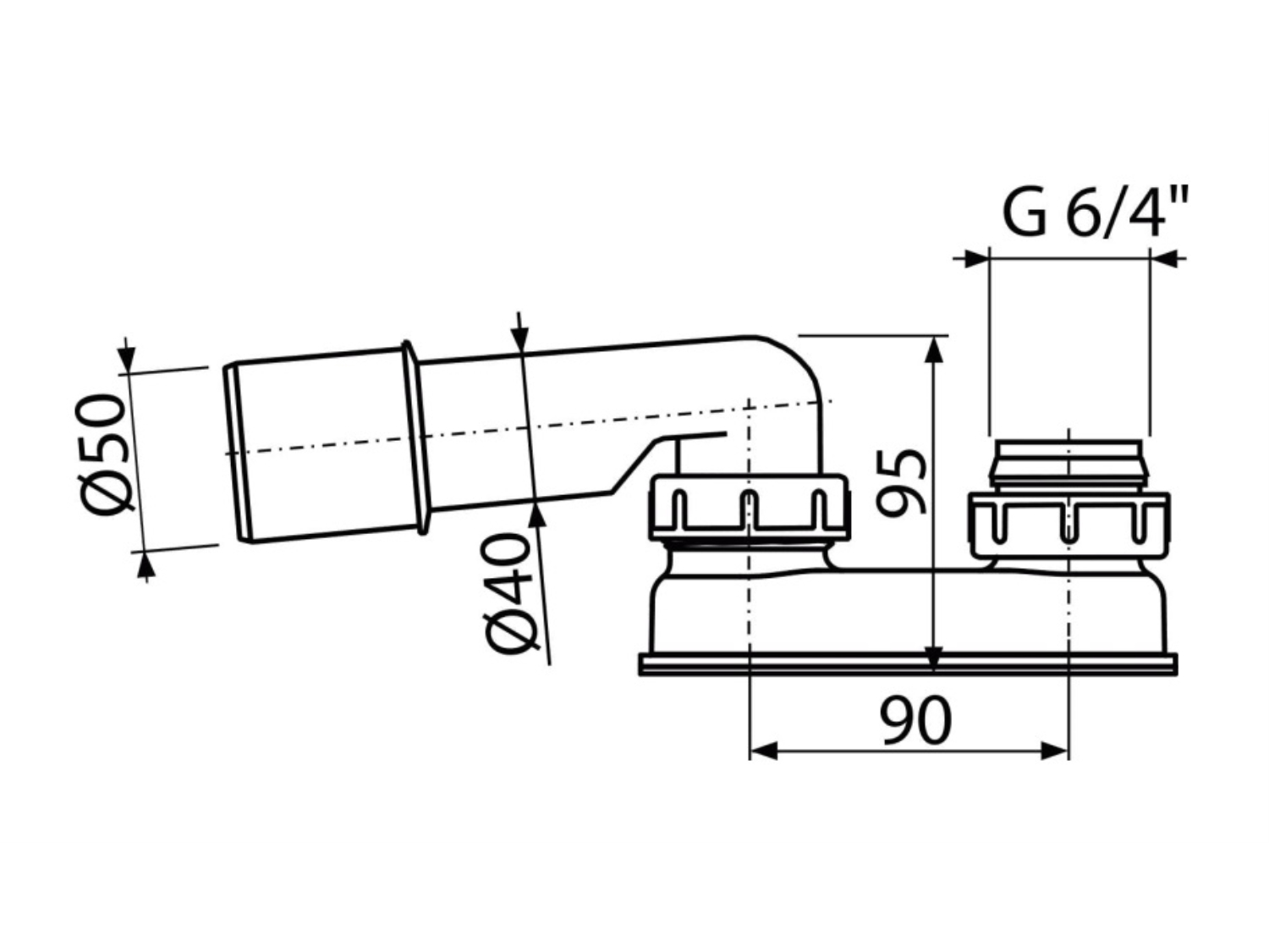 SIFON CADA FARA VENTIL - A53-DN50 2