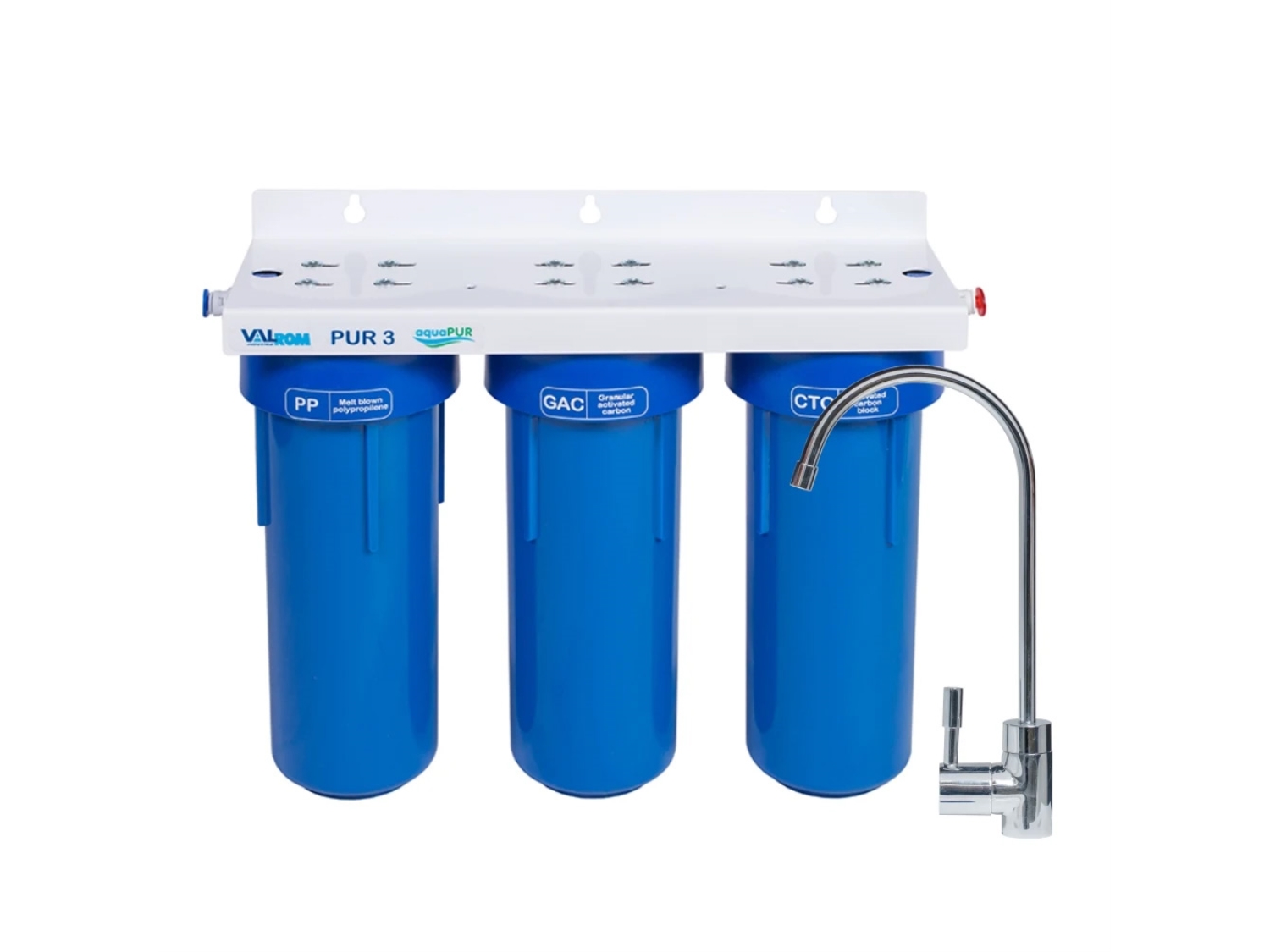 SISTEM FILTRARE APA CU 3 CARTUSE FILTRANTE VALROM PUR3 - 10' 2