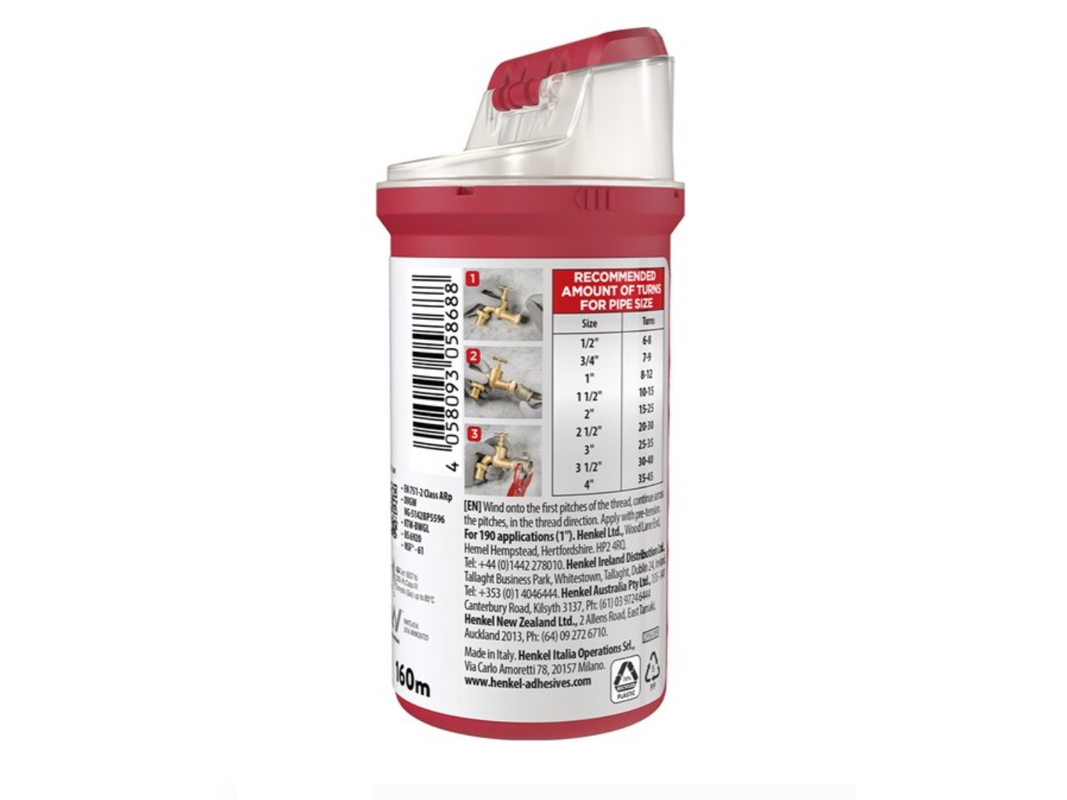 SNUR DE ETANSARE CONDUCTE SI FILETE LOCTITE 55 - 160 M 2