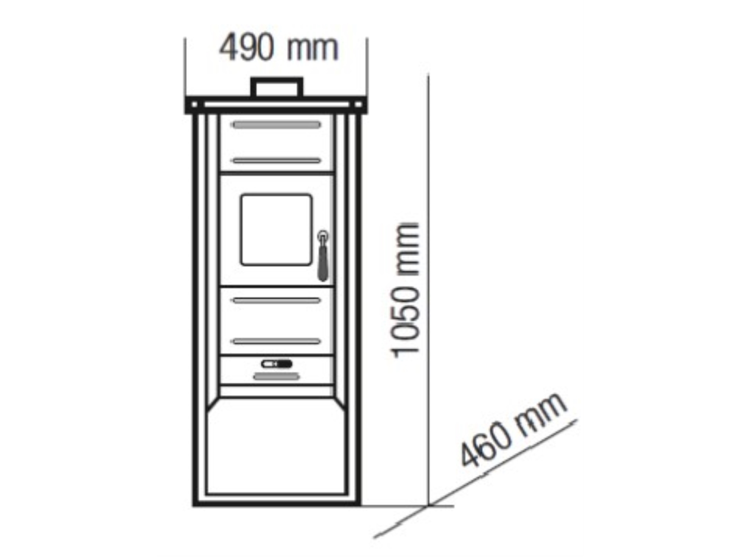 TERMOSEMINEU PE LEMNE FERROLI MIRANO H 22 KW 2