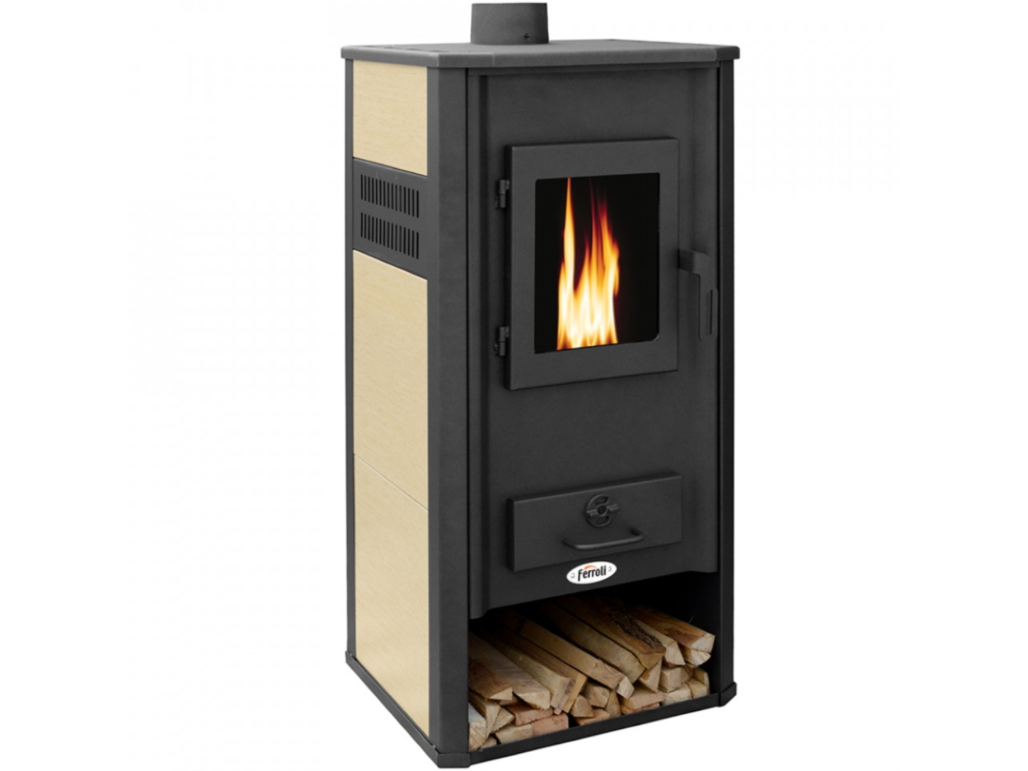 TERMOSEMINEU PE LEMNE FERROLI MIRANO H 22 KW 1