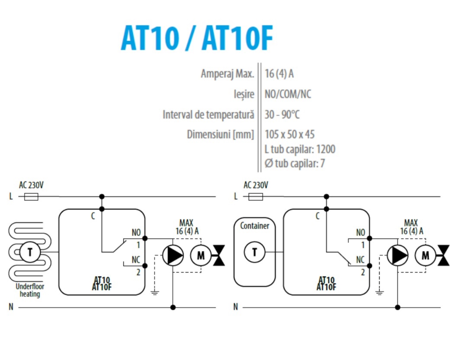 TERMOSTAT DE CONTACT CU SENZOR IMERSIE SALUS AT10F 2